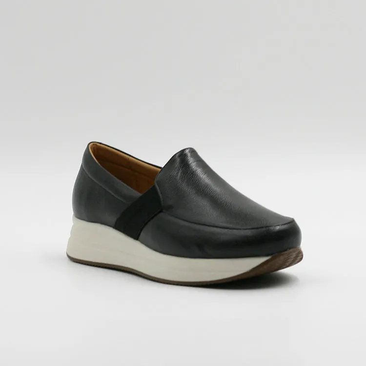 24 Hrs Zapatillas C/Elástico Negro Mujer Casual
