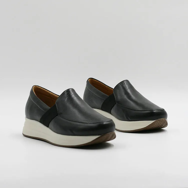24 Hrs Zapatillas C/Elástico Negro Mujer Casual