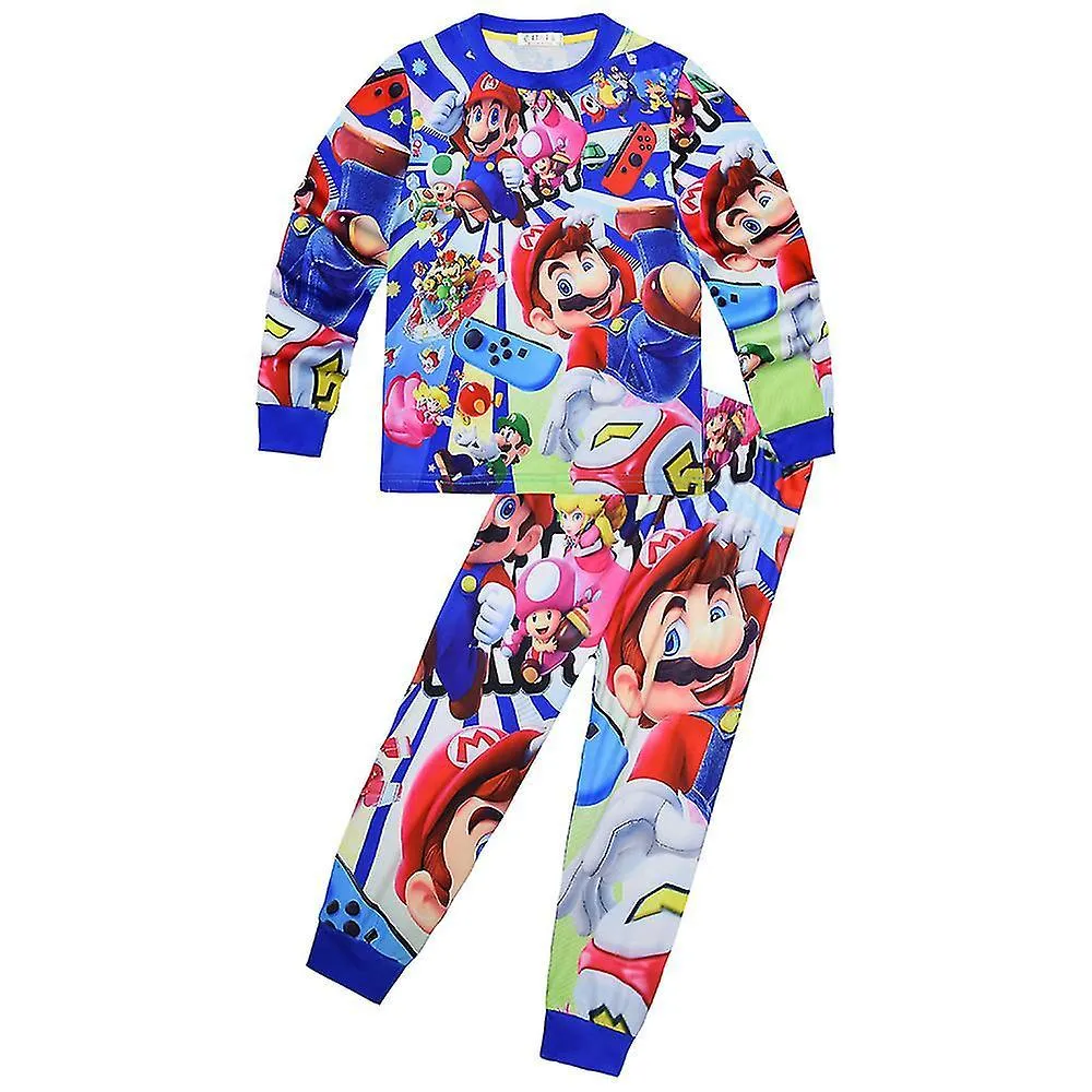 49 AñOS NIñOS SUPER MARIO BROS PIJAMAS SET PJS ROPA DE DORMIR PIJAMAS TRAJES REGALOS