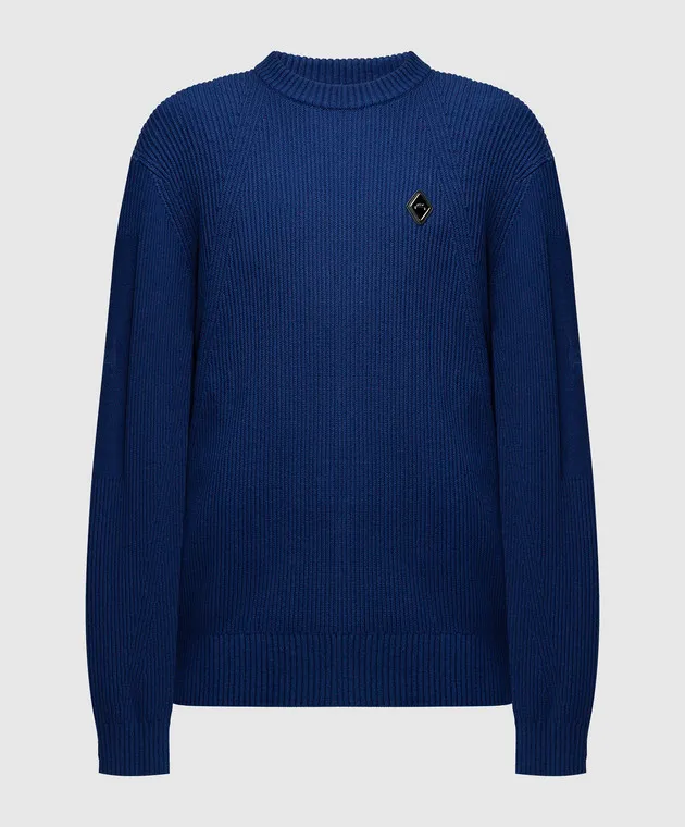 A Cold Wall Blue Fisherman sweater with logo