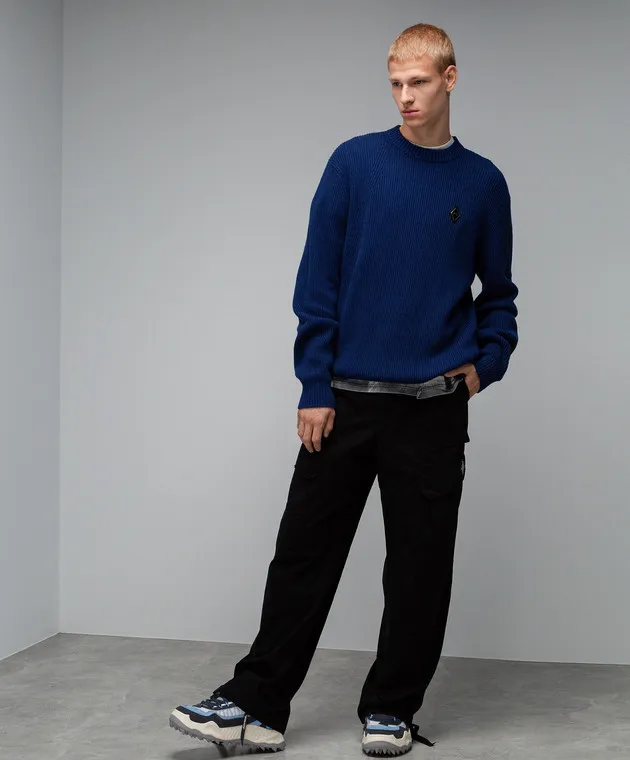 A Cold Wall Blue Fisherman sweater with logo