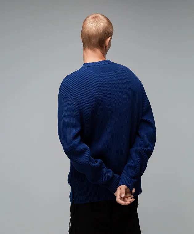 A Cold Wall Blue Fisherman sweater with logo