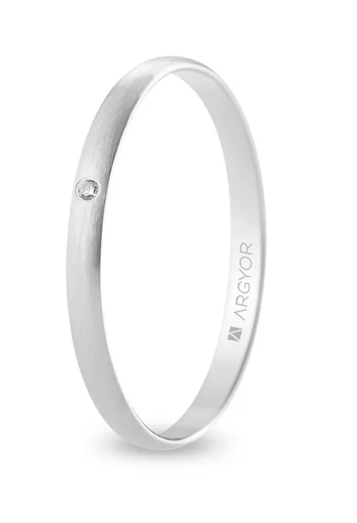 Alianza clásica oro blanco 18 Ktes diamante Argyor de 2.00 mm B20RS1D