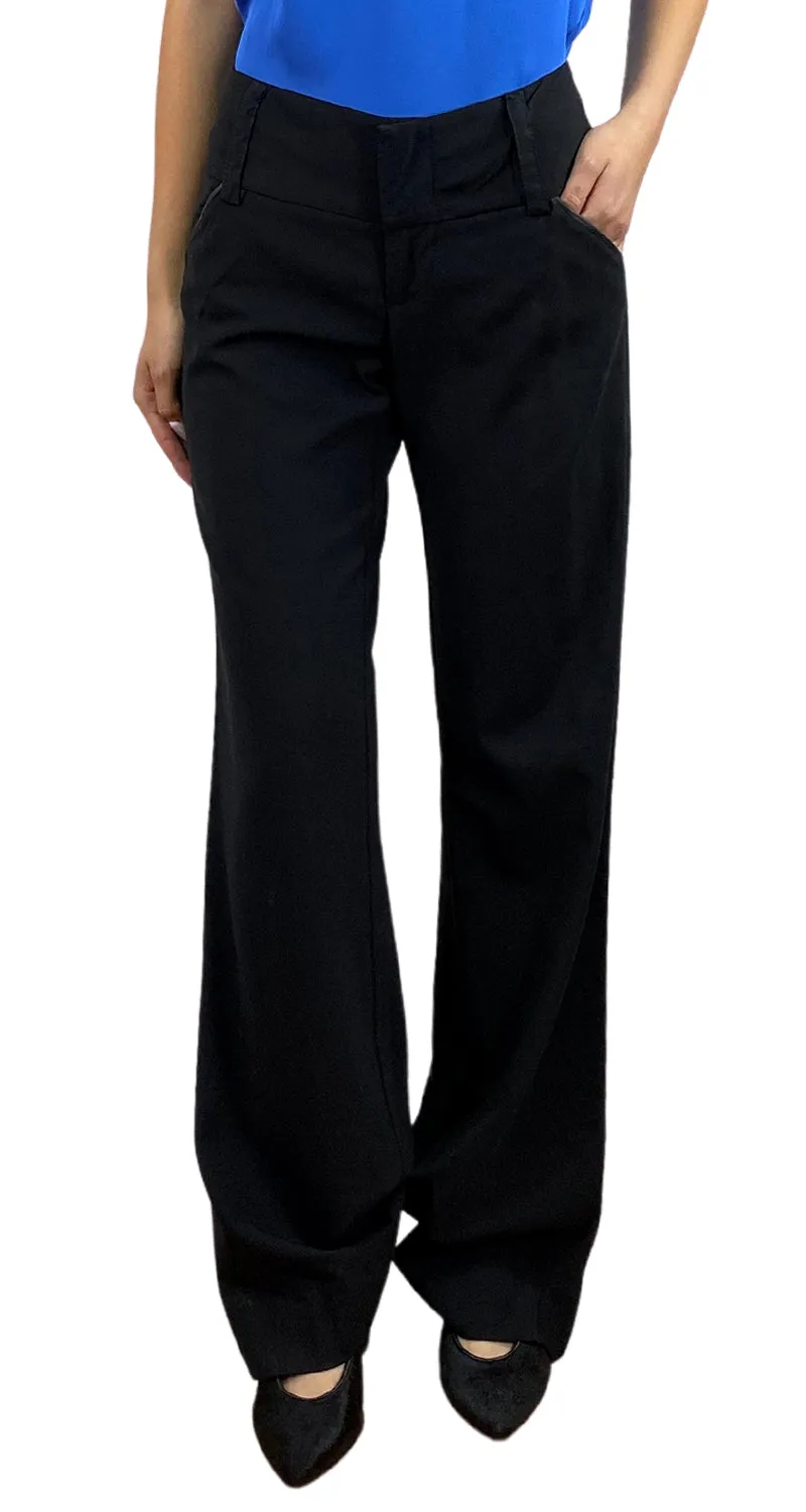 ALICE + OLIVIA Pantalón Negro Tela
