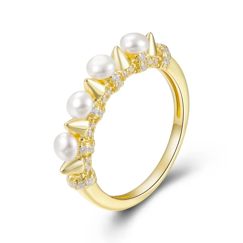 Anillo Perla y Circonitas