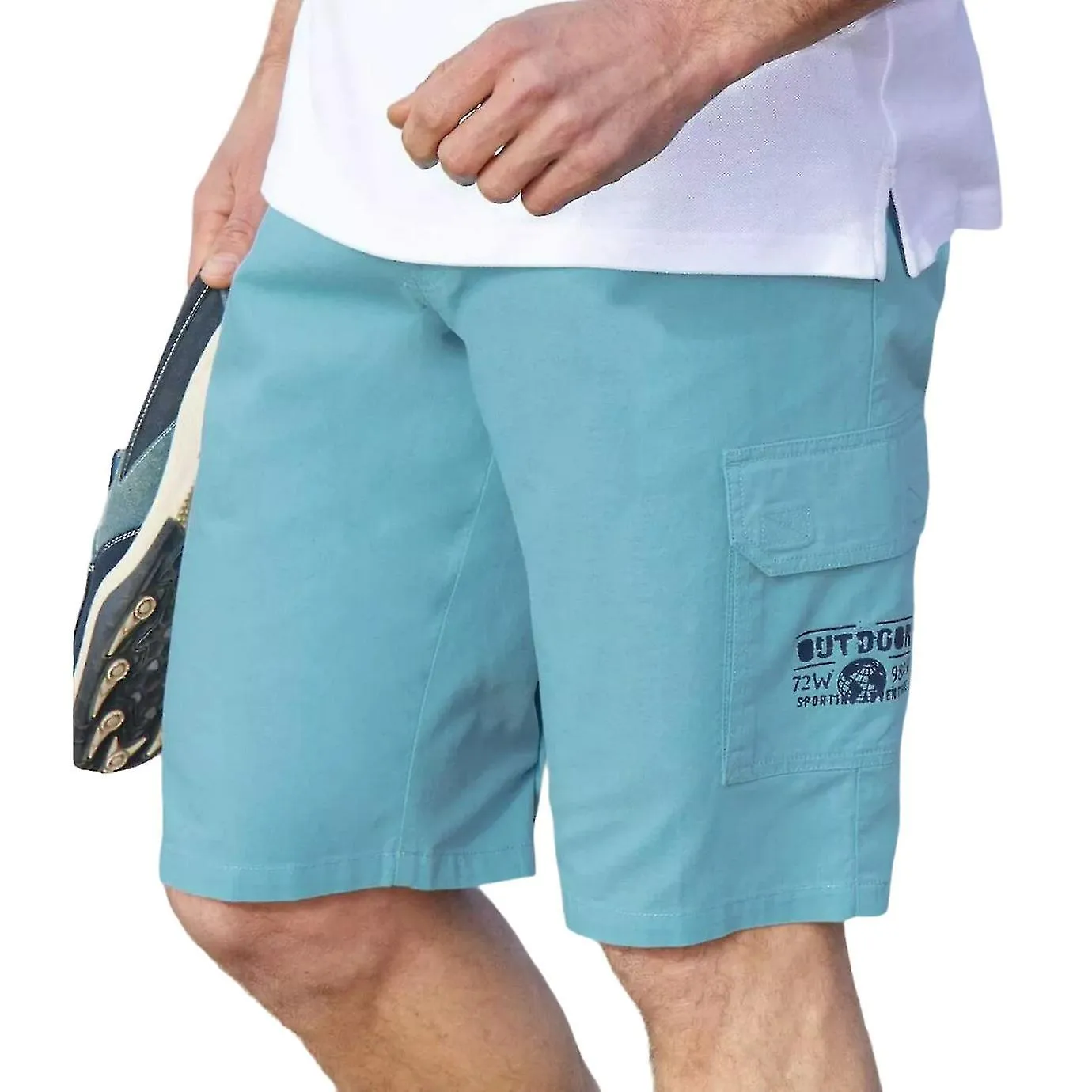 Atlas Para Hombre Pantalones Cortos Cargo Liso Para Hombre