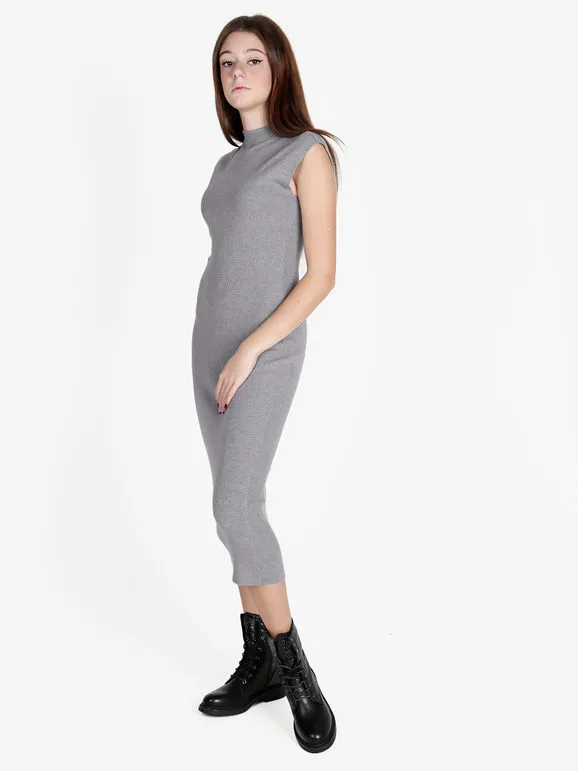 Attic Tricot Vestido largo de punto sin mangas para mujer.