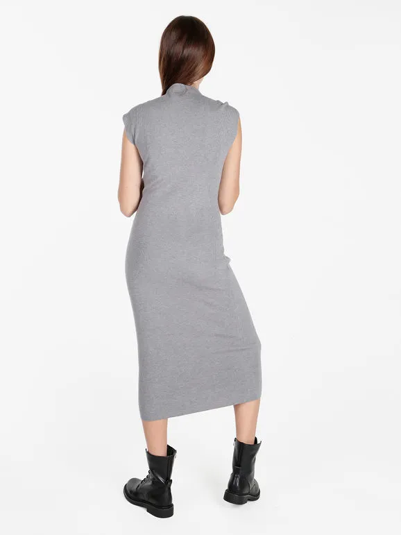 Attic Tricot Vestido largo de punto sin mangas para mujer.