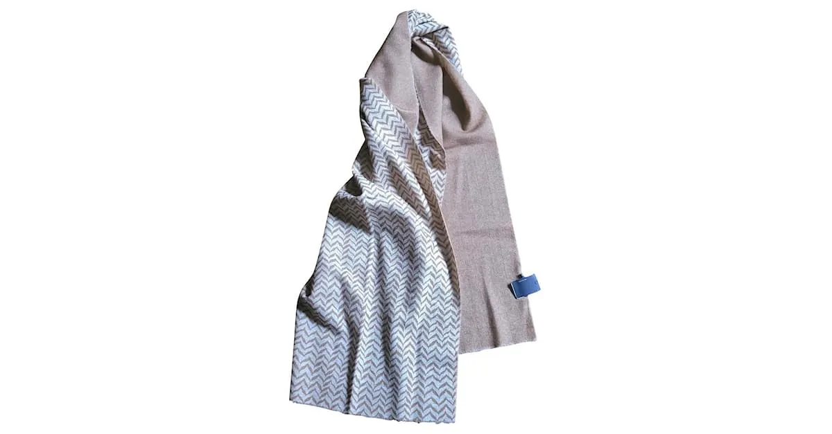 Autre Marque Boggi Milano robó bufanda nuevo Beige Marrón claro 