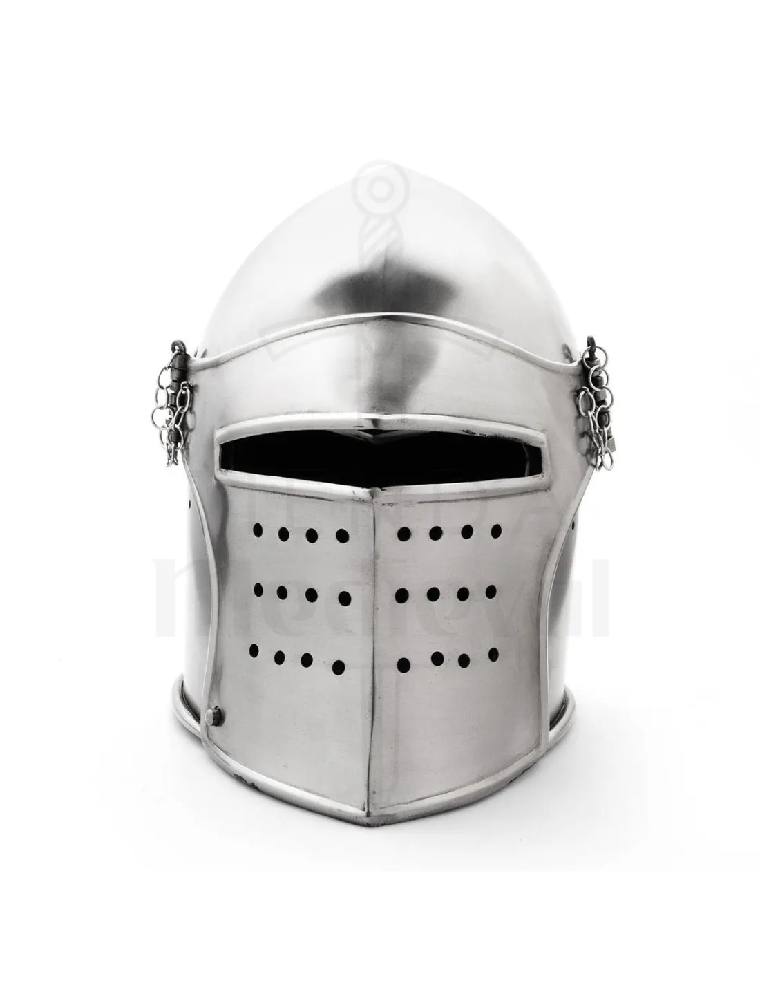 Bacinete medieval con visera desmontable, siglo XV