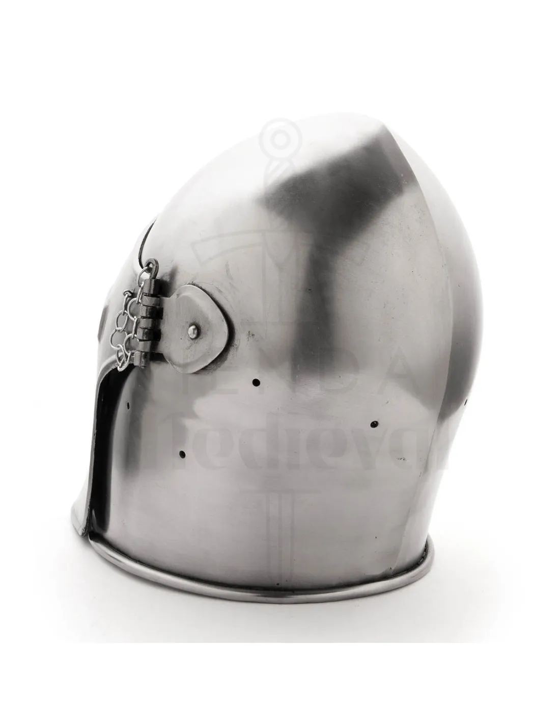 Bacinete medieval con visera desmontable, siglo XV