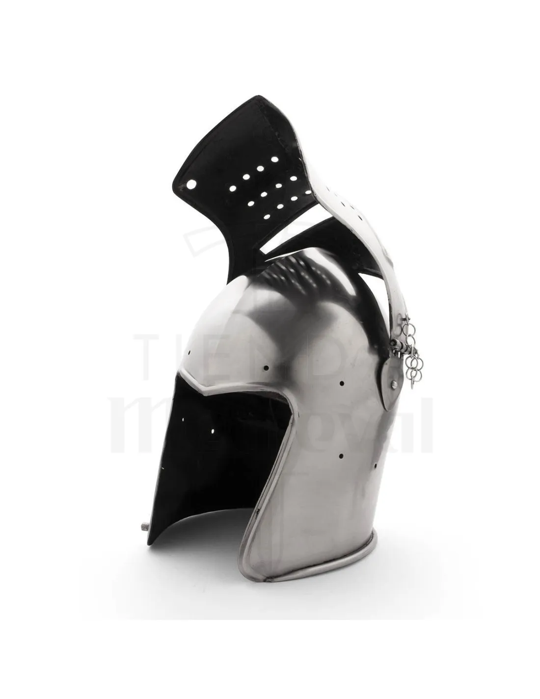 Bacinete medieval con visera desmontable, siglo XV