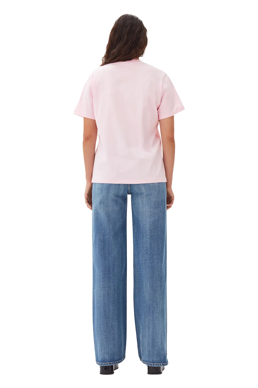 BASIC JERSEY GRAPEFRUIT RELAXED TSHIRT GANNI
