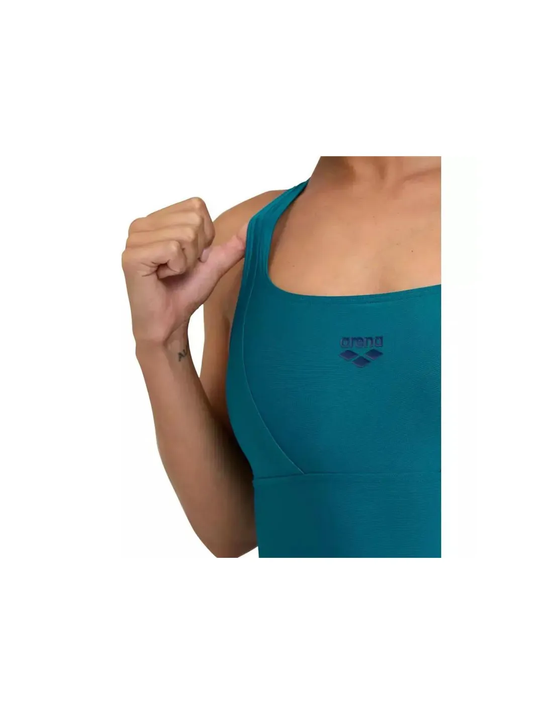 Bañador de Natación Arena Solid Swimsuit Mujer Deep Teal