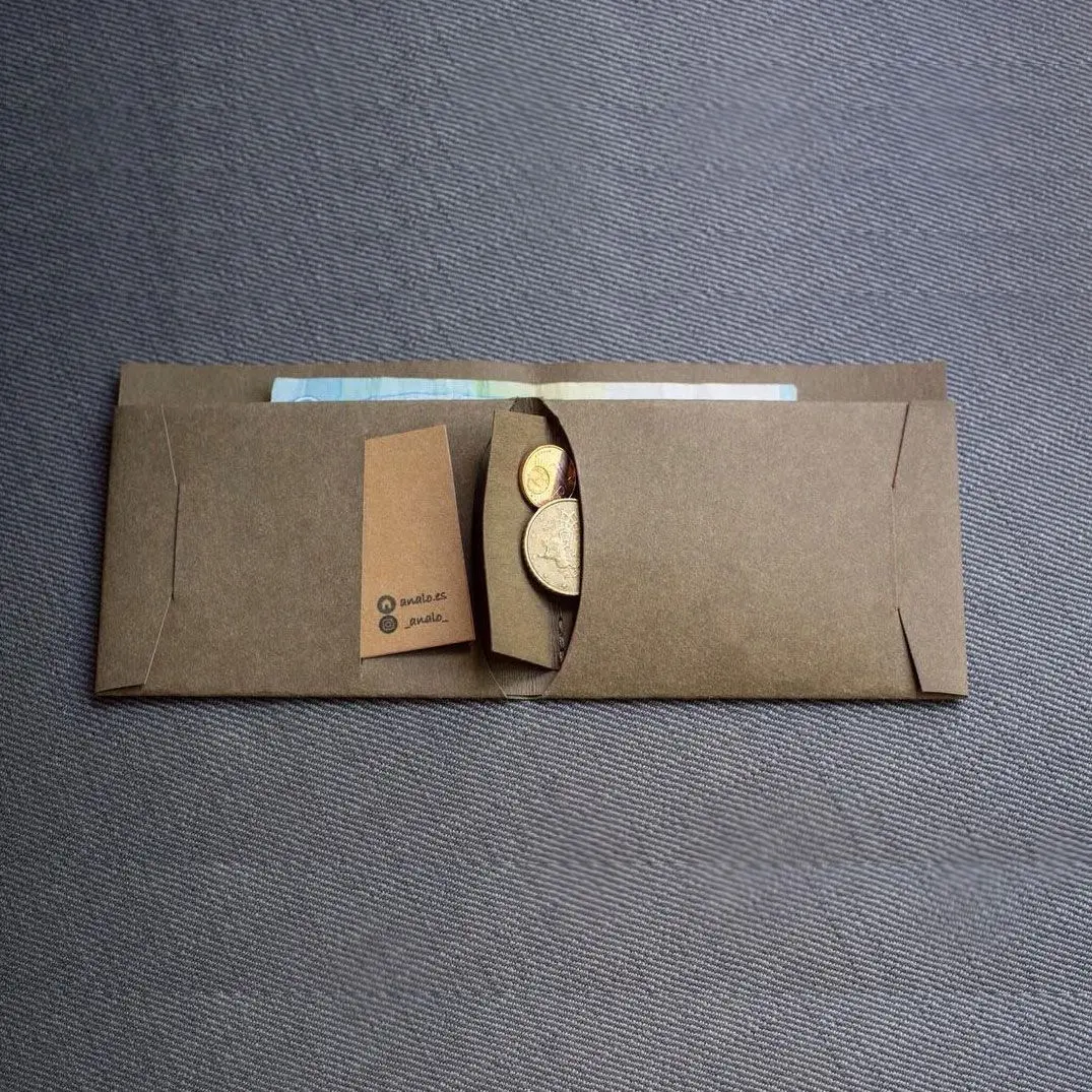Billetera de papel lavable con monedero