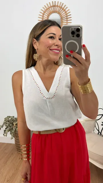 Blusa Cruz blanca