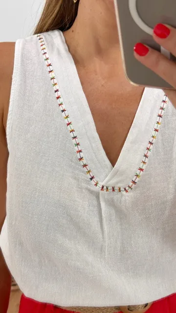 Blusa Cruz blanca