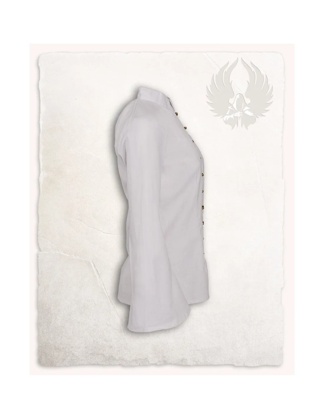 Blusa pirata modelo Kassandra, color blanco