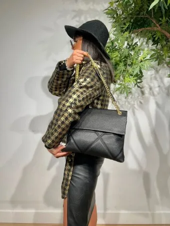 Bolso Abatanado Cadena KENINGBECK Negro