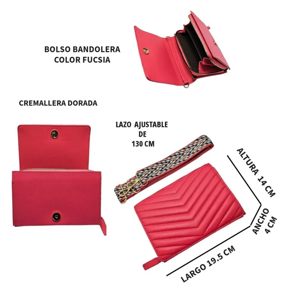 Bolso Bandolera Fucsia para Mujer