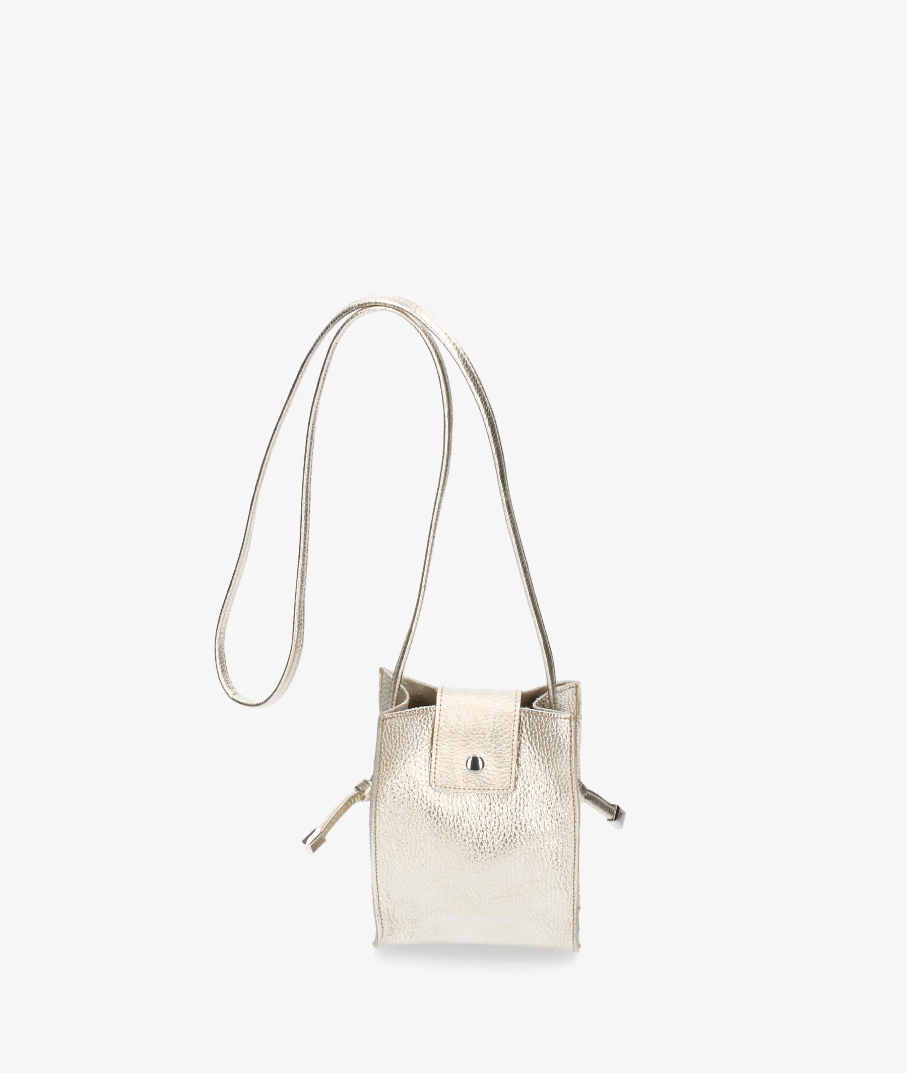 Bolso de piel bloom&you MINI BLOOM en platino  Medidas 13 x 17 x 5 cmts