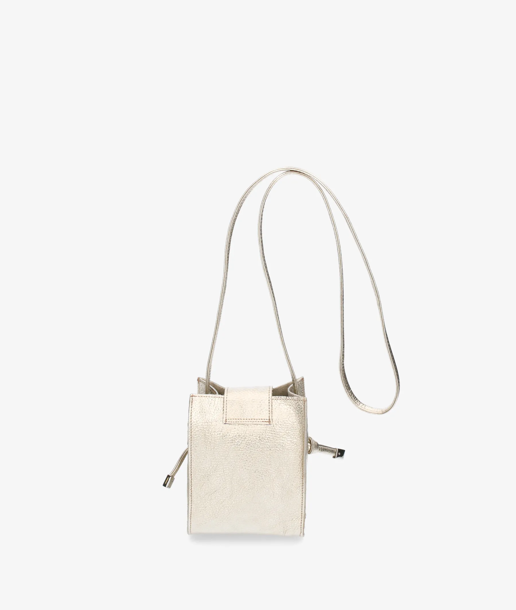 Bolso de piel bloom&you MINI BLOOM en platino  Medidas 13 x 17 x 5 cmts