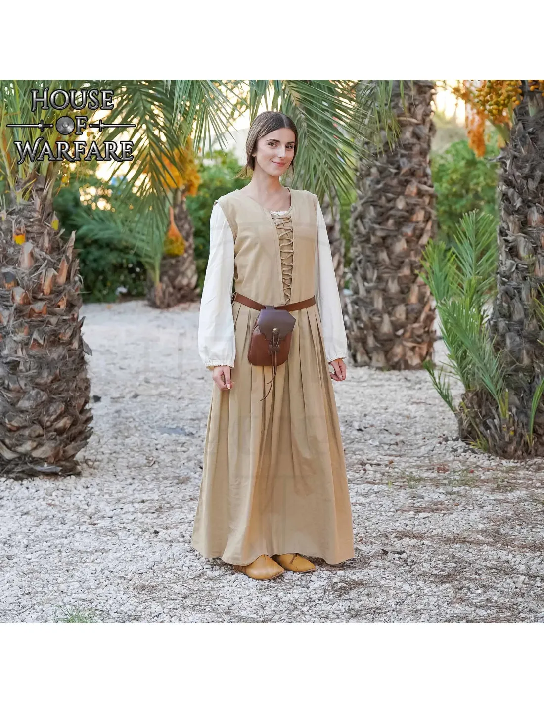 Bolso medieval del aventurero en cuero, para hombros