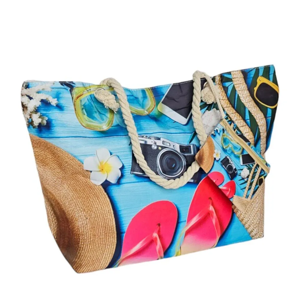 Bolso Shopper Grande Con Monedero para Mujer Multicolor