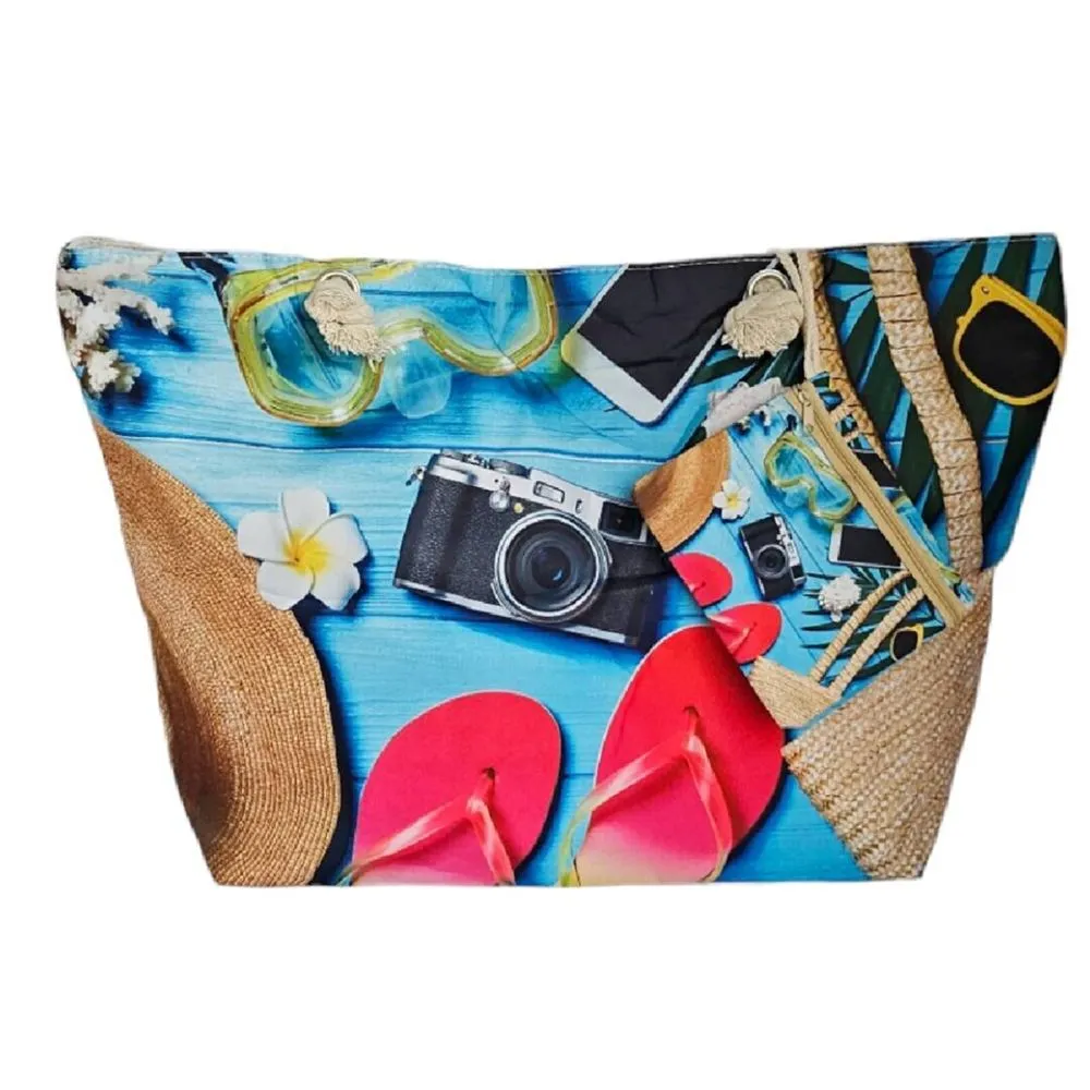 Bolso Shopper Grande Con Monedero para Mujer Multicolor