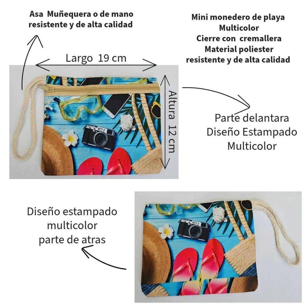 Bolso Shopper Grande Con Monedero para Mujer Multicolor