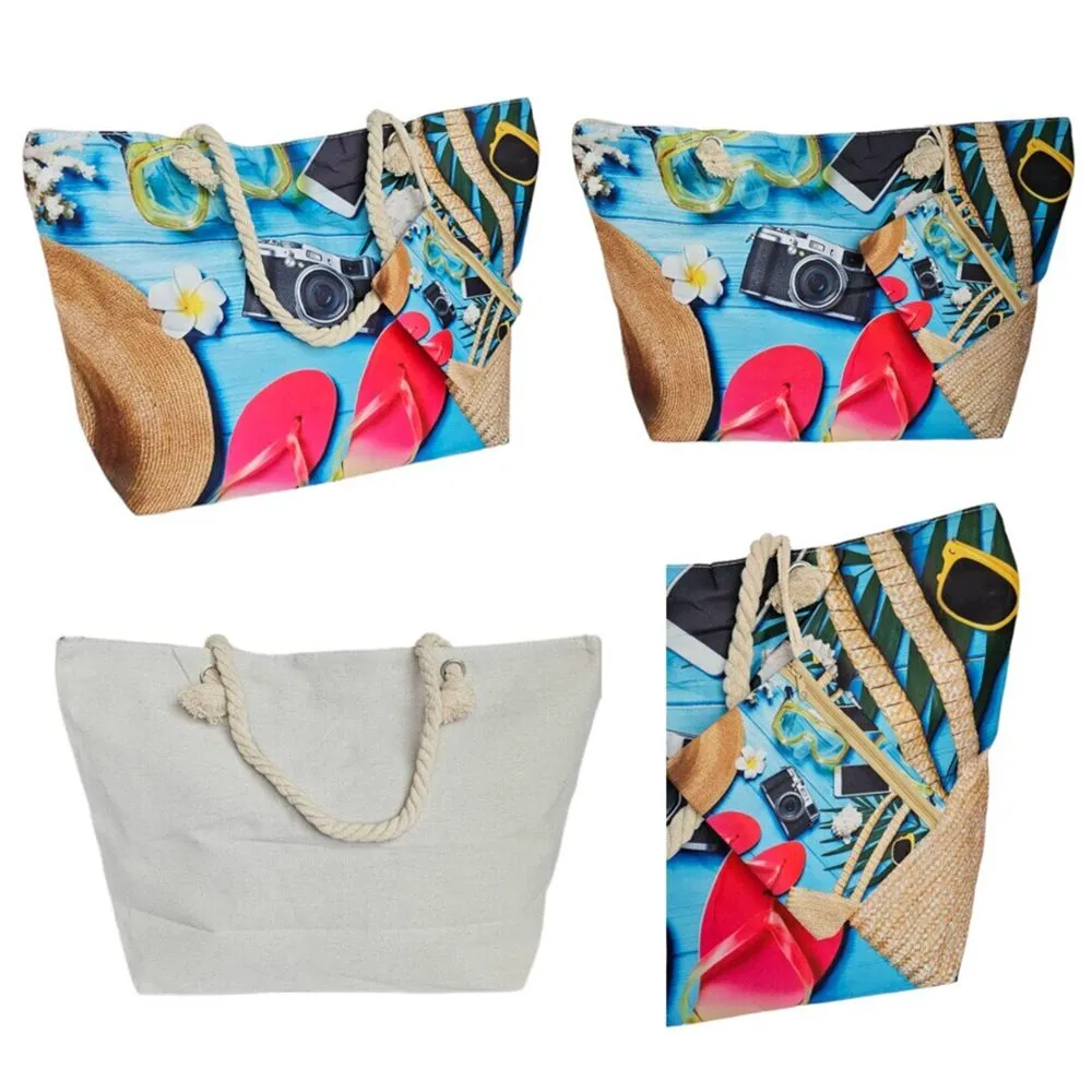 Bolso Shopper Grande Con Monedero para Mujer Multicolor