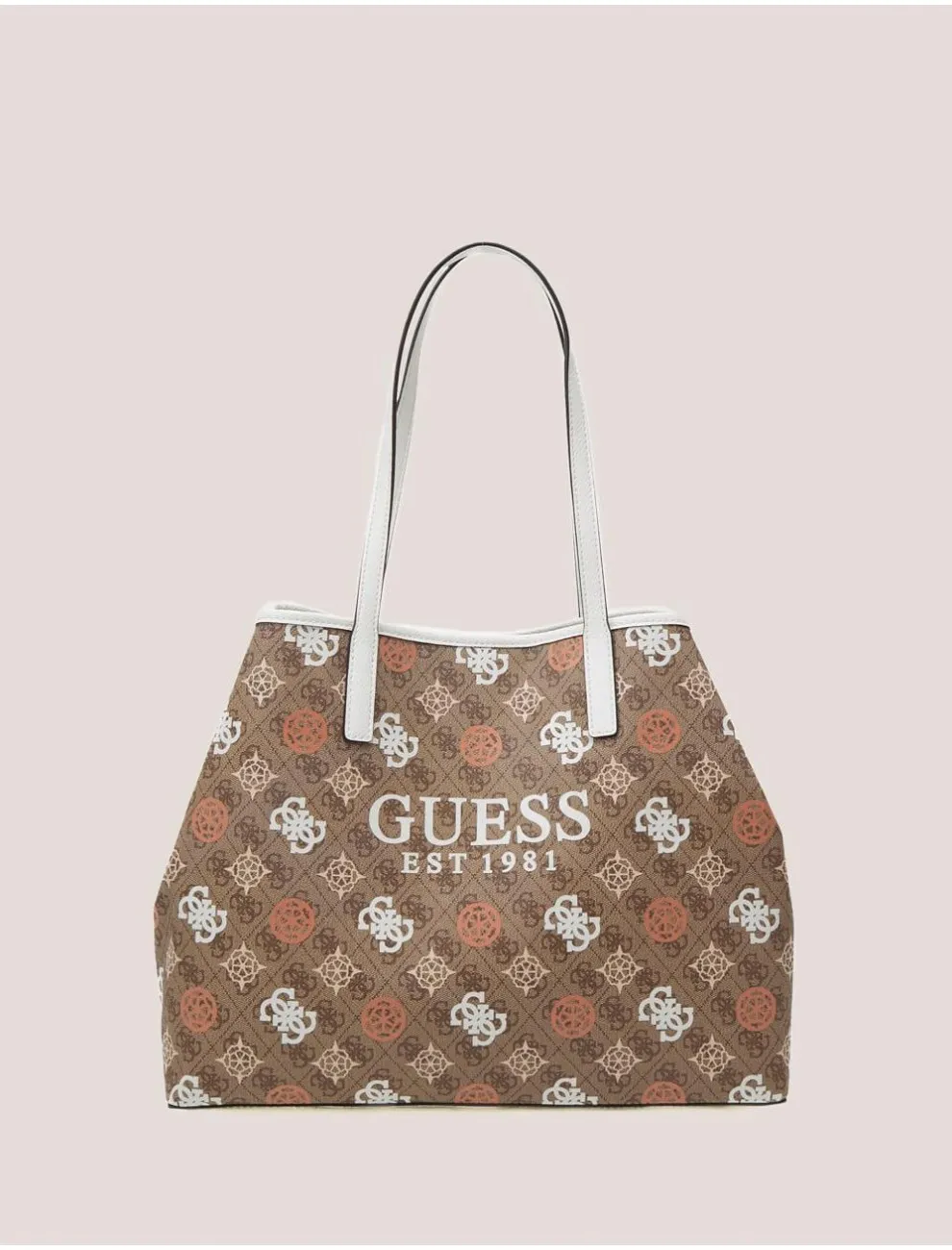 Bolso Shopper Guess Vikky Ii Large MarrÓn