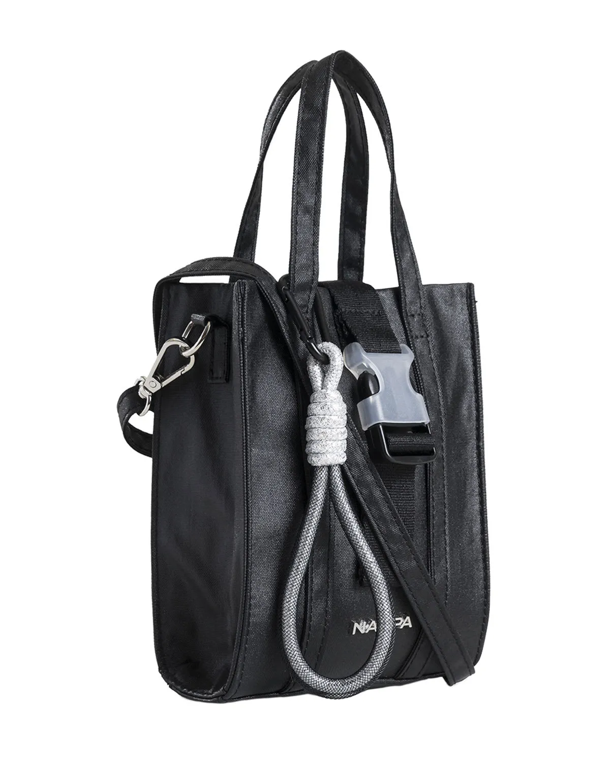 Bolso tipo bandolera con llavero removible en silueta de moda