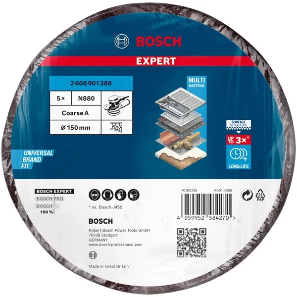 BOSCH  EXPERT N880  CONJUNTO DE PALETAS DE LIJADO,  MM,