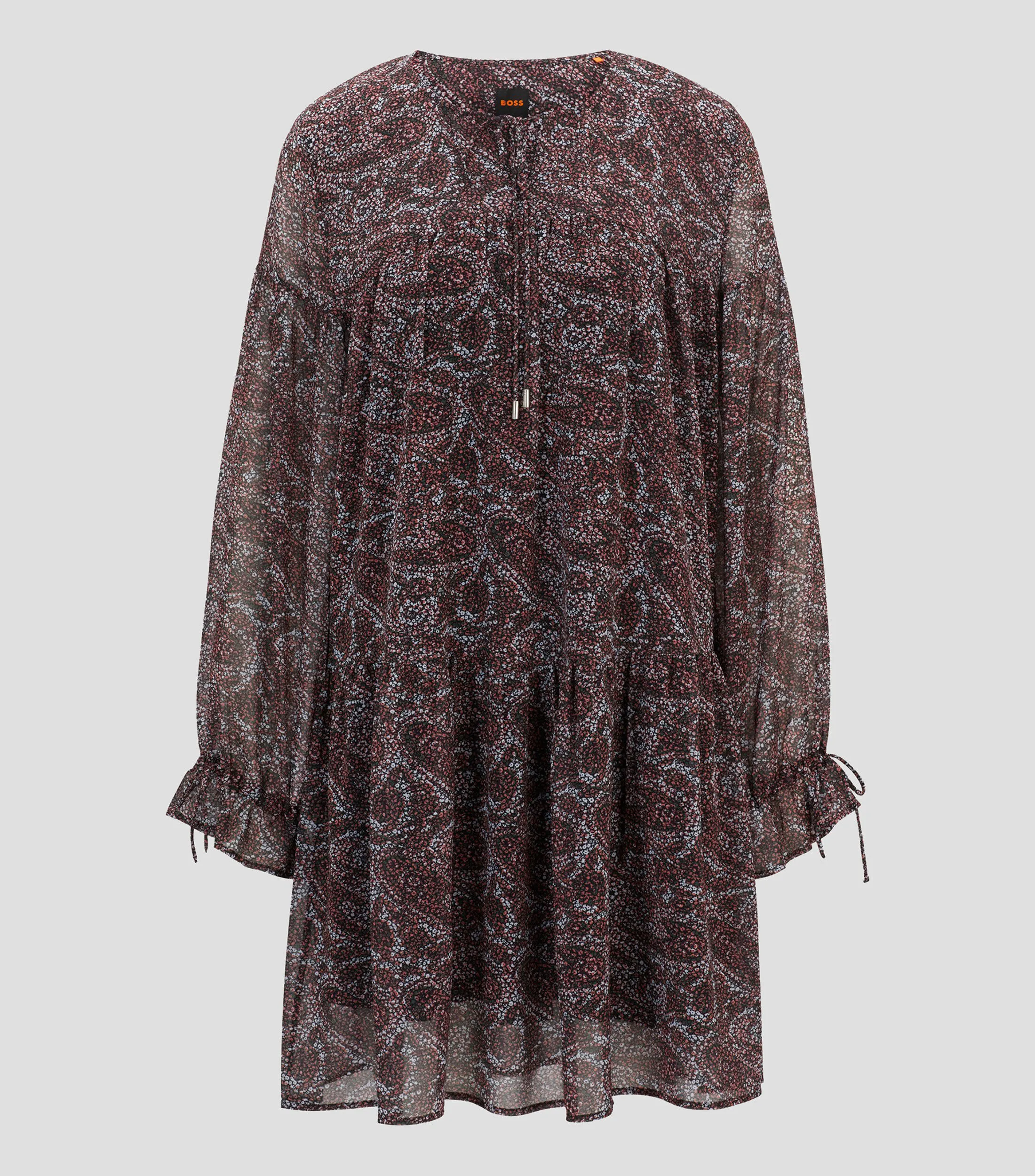 Boss Vestido midi estampado de manga larga Mujer