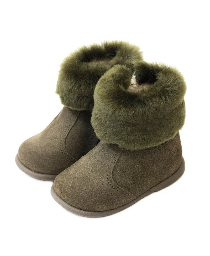 Bota Bebe Niña ELI Mutton Natural Verde