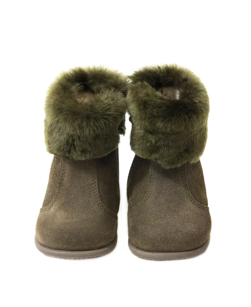 Bota Bebe Niña ELI Mutton Natural Verde