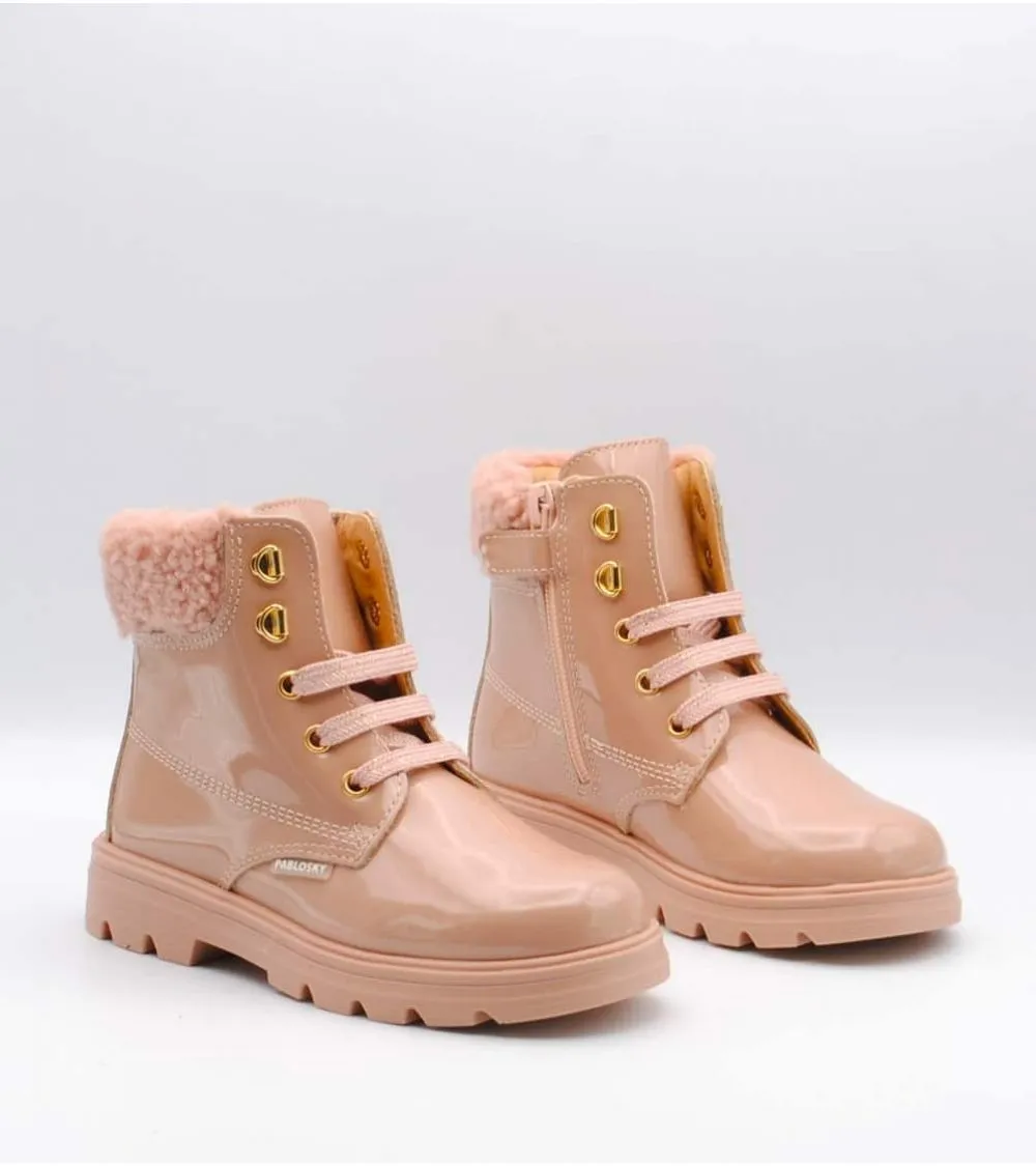 BOTA PABLOSKY PIEL CHAROL ROSA BORREGUILLO