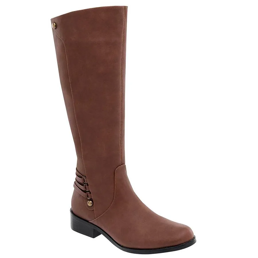 Botas altas Exterior Piel Sintética Color Café de Oro Rosa