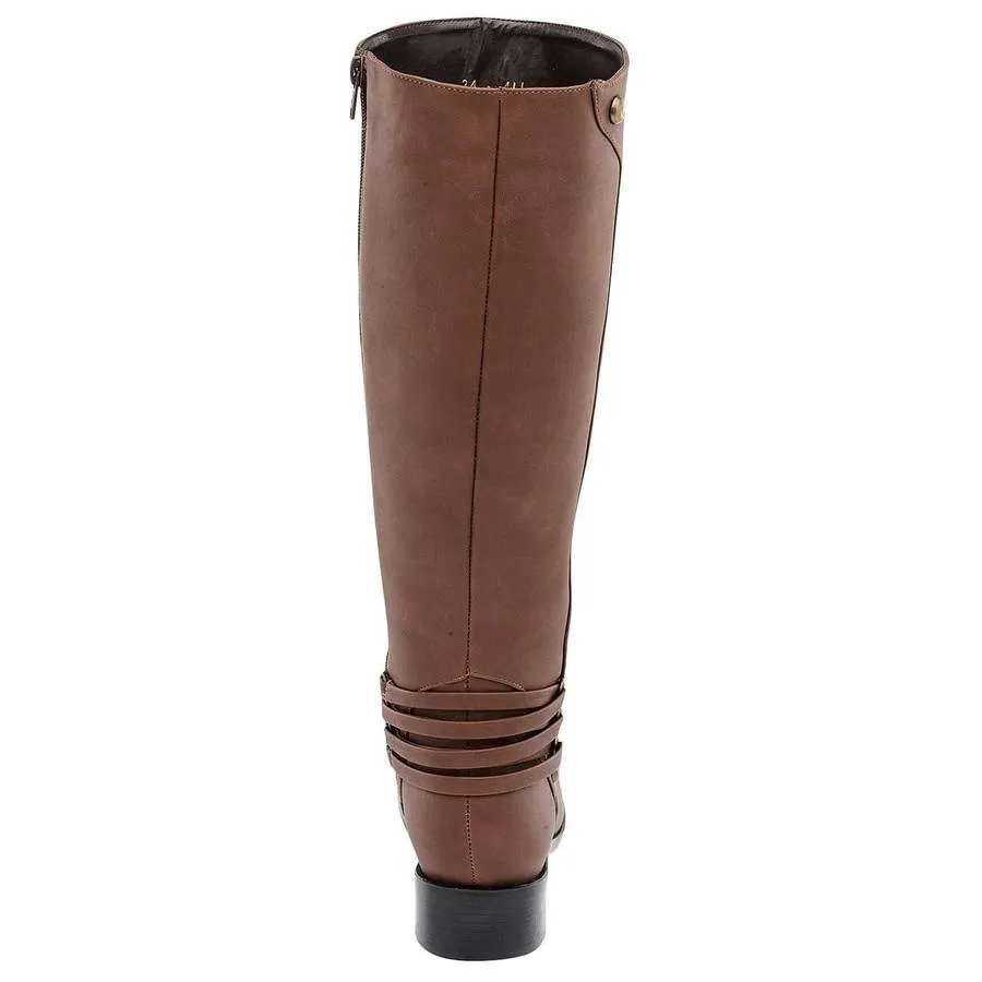Botas altas Exterior Piel Sintética Color Café de Oro Rosa