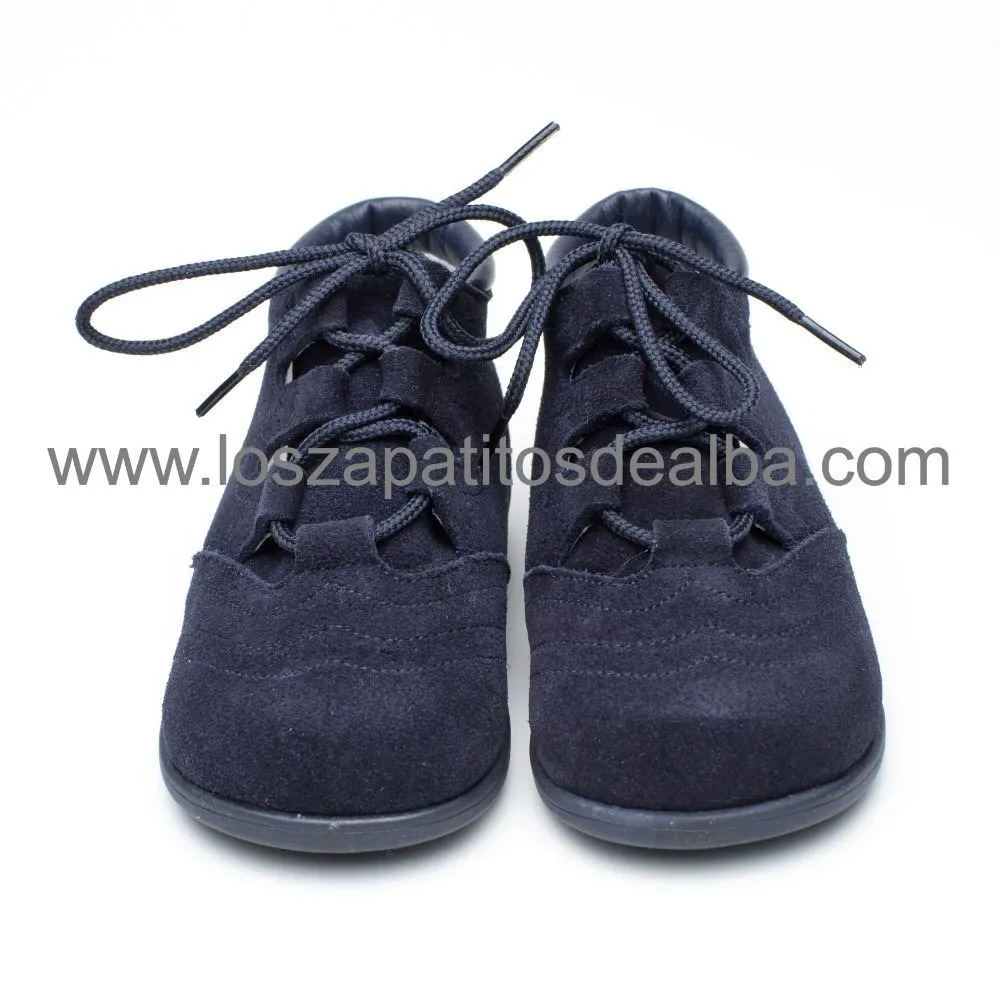 Botas Inglesa Azul Marino Serraje Primeros Pasos