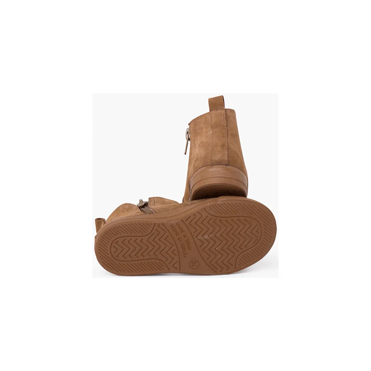 botas suela ancha cremallera y elástico niños