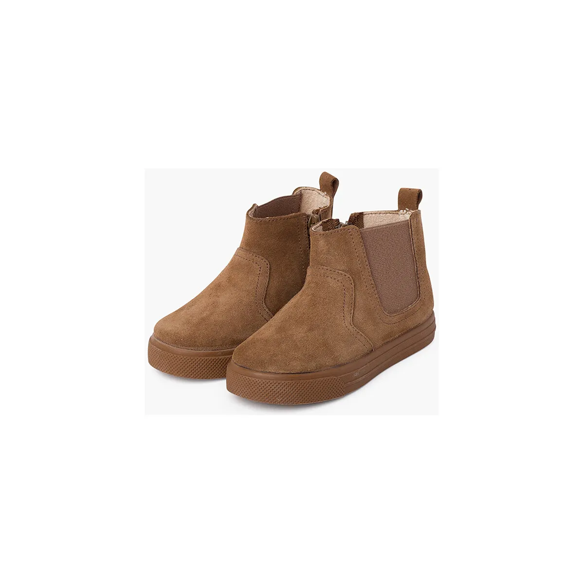 botas suela ancha cremallera y elástico niños