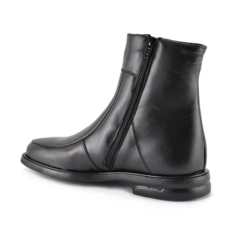 Botines Hombre Piel Piso Goma Forro Borreguillo 6825 Negro, de Latino