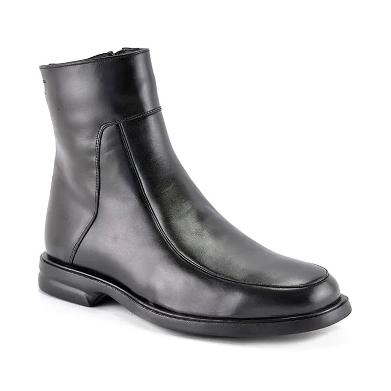 Botines Hombre Piel Piso Goma Forro Borreguillo 6825 Negro, de Latino