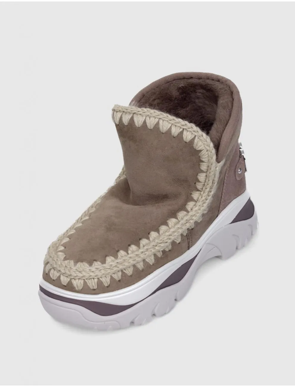 BotÍn Mou Chunky Eskimo Sneaker Big Logo Taupe