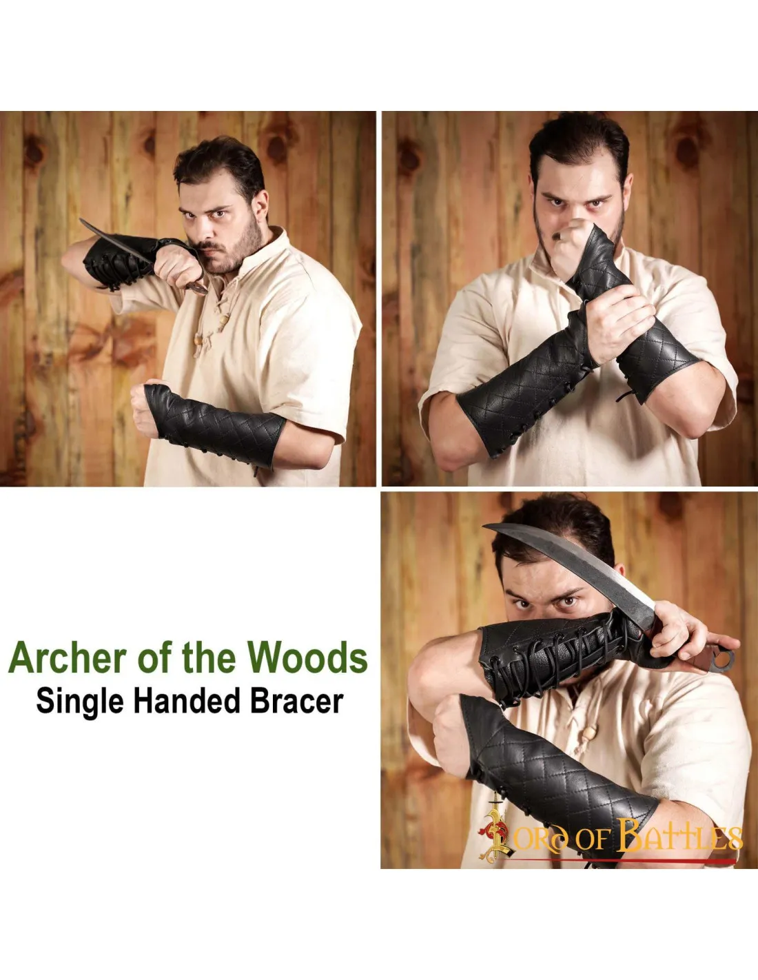 Brazalete medieval para brazos de arqueros (1 unidad)