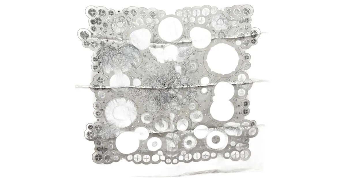 Bufanda Hermès Carré 90 Rey Sol Blanco Crudo 