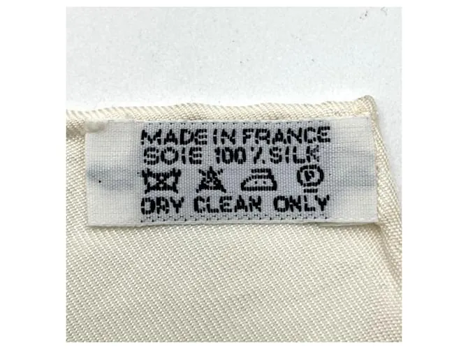 Bufanda Hermès Carré 90 Rey Sol Blanco Crudo 