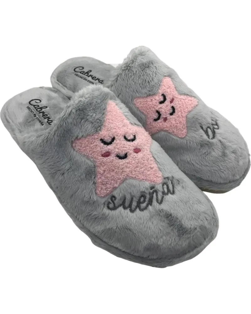 Calzado de casa CABRERA  de Mujer ZAPATILLA CASA MUJER 2452  GRIS